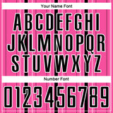 Custom Pink Black-White Stripe Sublimation Soccer Uniform Jersey