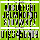 Custom Neon Green Black-White Stripe Sublimation Soccer Uniform Jersey