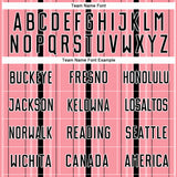 Custom Medium Pink Black-White Stripe Sublimation Soccer Uniform Jersey