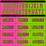Custom Neon Green Pink-Black Sublimation Gradient Fashion Soccer Uniform Jersey