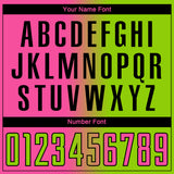 Custom Neon Green Pink-Black Sublimation Gradient Fashion Soccer Uniform Jersey