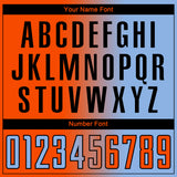 Custom Light Blue Orange-Black Sublimation Gradient Fashion Soccer Uniform Jersey