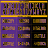 Custom Black Purple-Gold Sublimation Gradient Fashion Soccer Uniform Jersey