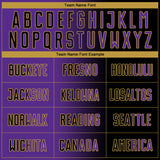 Custom Black Purple-Old Gold Sublimation Gradient Fashion Soccer Uniform Jersey