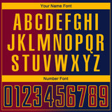 Custom Navy Maroon-Gold Sublimation Gradient Fashion Soccer Uniform Jersey