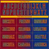 Custom Royal Maroon-Gold Sublimation Gradient Fashion Soccer Uniform Jersey