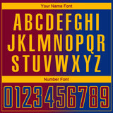 Custom Royal Maroon-Gold Sublimation Gradient Fashion Soccer Uniform Jersey