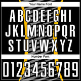 Custom Gold White-Black Stripe Line Sublimation Soccer Uniform Jersey