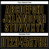 Custom Black Old Gold Splash Sublimation Soccer Uniform Jersey