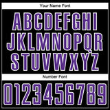 Custom Black Purple-White Splash Sublimation Soccer Uniform Jersey