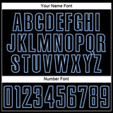 Custom Black Light Blue Splash Sublimation Soccer Uniform Jersey