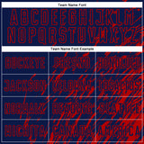 Custom Navy Red Splash Sublimation Soccer Uniform Jersey