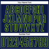 Custom Navy Neon Green Splash Sublimation Soccer Uniform Jersey