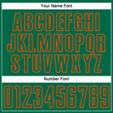 Custom Kelly Green Orange Splash Sublimation Soccer Uniform Jersey