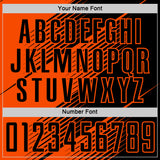 Custom Black Orange Line Sublimation Soccer Uniform Jersey
