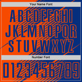 Custom Royal Orange Line Sublimation Soccer Uniform Jersey