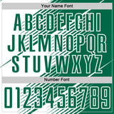 Custom Kelly Green White Line Sublimation Soccer Uniform Jersey