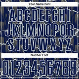 Custom Navy Silver Lightning Sublimation Soccer Uniform Jersey