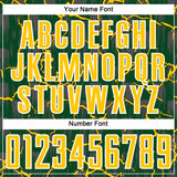 Custom Green Yellow-White Lightning Sublimation Soccer Uniform Jersey