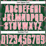 Custom Green Medium Pink-White Lightning Sublimation Soccer Uniform Jersey