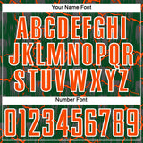 Custom Green Orange-White Lightning Sublimation Soccer Uniform Jersey