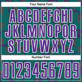 Custom Teal Purple-White Lightning Sublimation Soccer Uniform Jersey