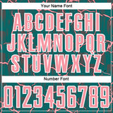 Custom Teal Medium Pink-White Lightning Sublimation Soccer Uniform Jersey