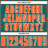 Custom Teal Orange-White Lightning Sublimation Soccer Uniform Jersey