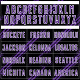 Custom Black Purple-White Abstract Fragment Art Splash Sublimation Soccer Uniform Jersey