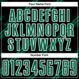 Custom Black Kelly Green-White Abstract Fragment Art Splash Sublimation Soccer Uniform Jersey