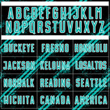 Custom Black Aqua-White Abstract Fragment Art Splash Sublimation Soccer Uniform Jersey