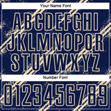 Custom Navy Cream Abstract Fragment Art Splash Sublimation Soccer Uniform Jersey