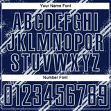 Custom Navy Silver Abstract Fragment Art Splash Sublimation Soccer Uniform Jersey