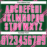 Custom Green Pink-White Abstract Fragment Art Splash Sublimation Soccer Uniform Jersey