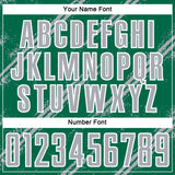 Custom Kelly Green Gray-White Abstract Fragment Art Splash Sublimation Soccer Uniform Jersey