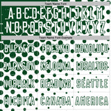 Custom White Green Modern Polka Dot Sublimation Soccer Uniform Jersey