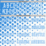 Custom White Powder Blue Modern Polka Dot Sublimation Soccer Uniform Jersey