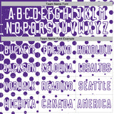 Custom White Purple Modern Polka Dot Sublimation Soccer Uniform Jersey