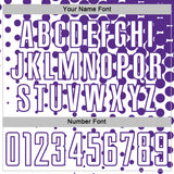 Custom White Purple Modern Polka Dot Sublimation Soccer Uniform Jersey