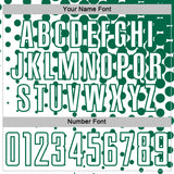 Custom White Kelly Green Modern Polka Dot Sublimation Soccer Uniform Jersey