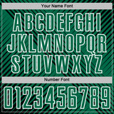Custom Black Kelly Green-White Line Sublimation Soccer Uniform Jersey