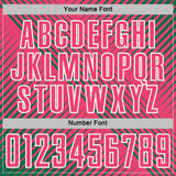 Custom Kelly Green Neon Pink-White Line Sublimation Soccer Uniform Jersey