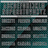 Custom Teal Black-White Line Sublimation Soccer Uniform Jersey