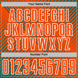 Custom Teal Orange-White Line Sublimation Soccer Uniform Jersey