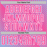 Custom Light Blue Pink-White Line Sublimation Soccer Uniform Jersey