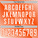 Custom White Orange Line Sublimation Soccer Uniform Jersey