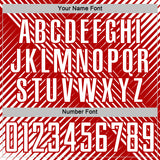 Custom White Red Line Sublimation Soccer Uniform Jersey