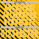 Custom Black Gold-White Lines Sublimation Soccer Uniform Jersey