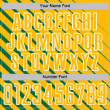 Custom Kelly Green Gold-White Lines Sublimation Soccer Uniform Jersey