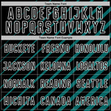 Custom Teal Black-White Lines Sublimation Soccer Uniform Jersey